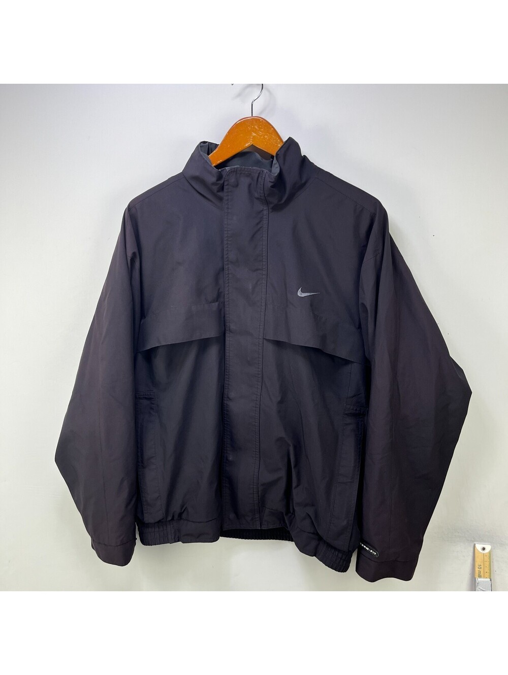 Vintage Nike Golf Swoosh Black Full Zip Windbreaker Jacket L